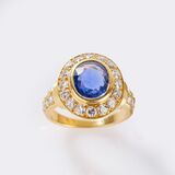 Sapphire-Diamond Ring - image 1