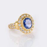 Sapphire-Diamond Ring - image 2