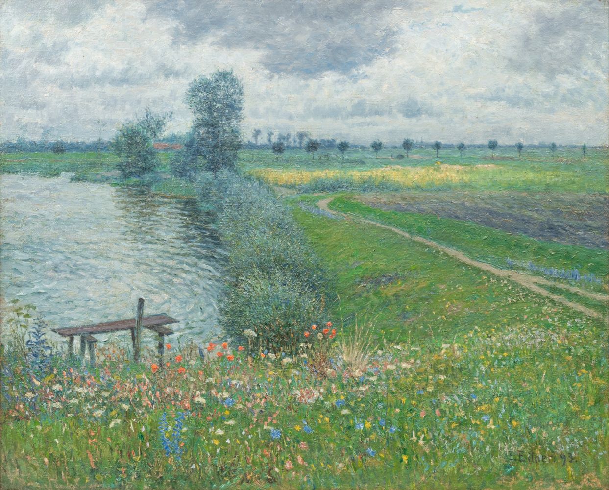 Wiese mit Bachlauf