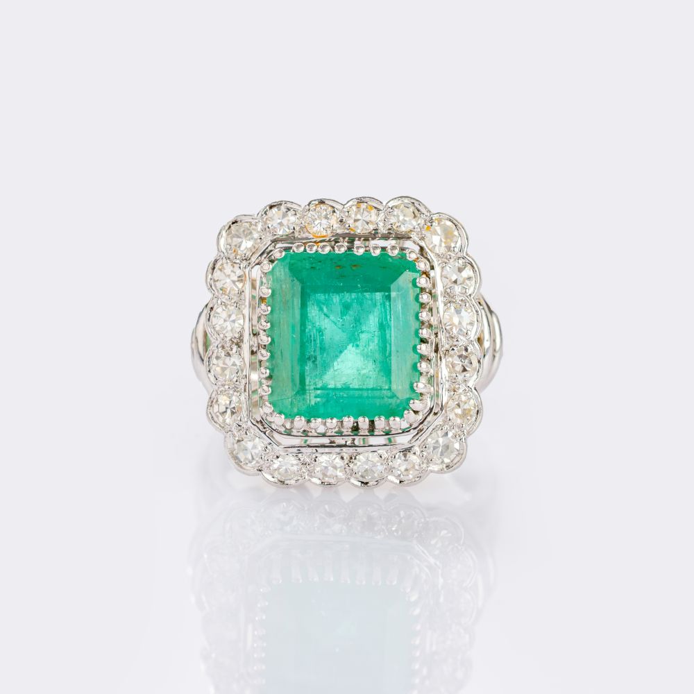 Smaragd Diamant Cocktailring