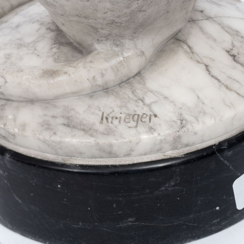 A Rare Marble Sculpture 'Rhesus Monkey' - image 4