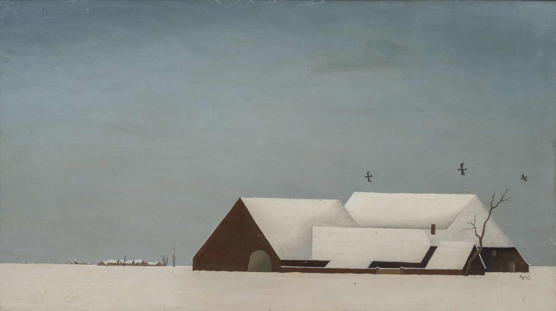 Wilhelm Dietzel - Winter landscape at the Niederrhein Winter landscape at the Niederrhein