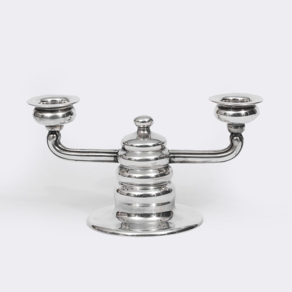 Wilhelm Binder, gegr. 1868 in Schwäbisch Gmünd - A Modern Two Branch Candelabra A Modern Two Branch Candelabra