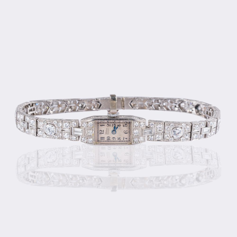 Art-déco Ladie's Wristwatch with Diamonds - image 2