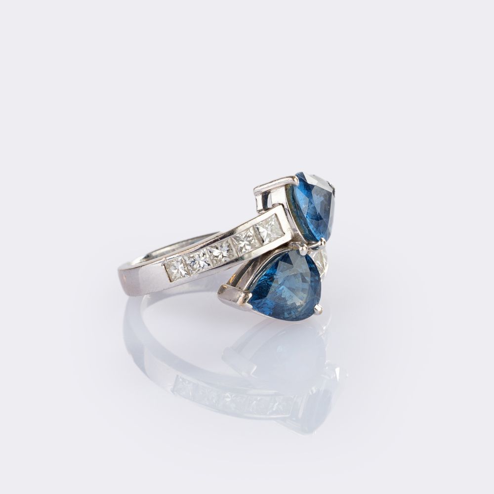 Sapphire Diamond Ring 'Moi-et-Toi' - image 2