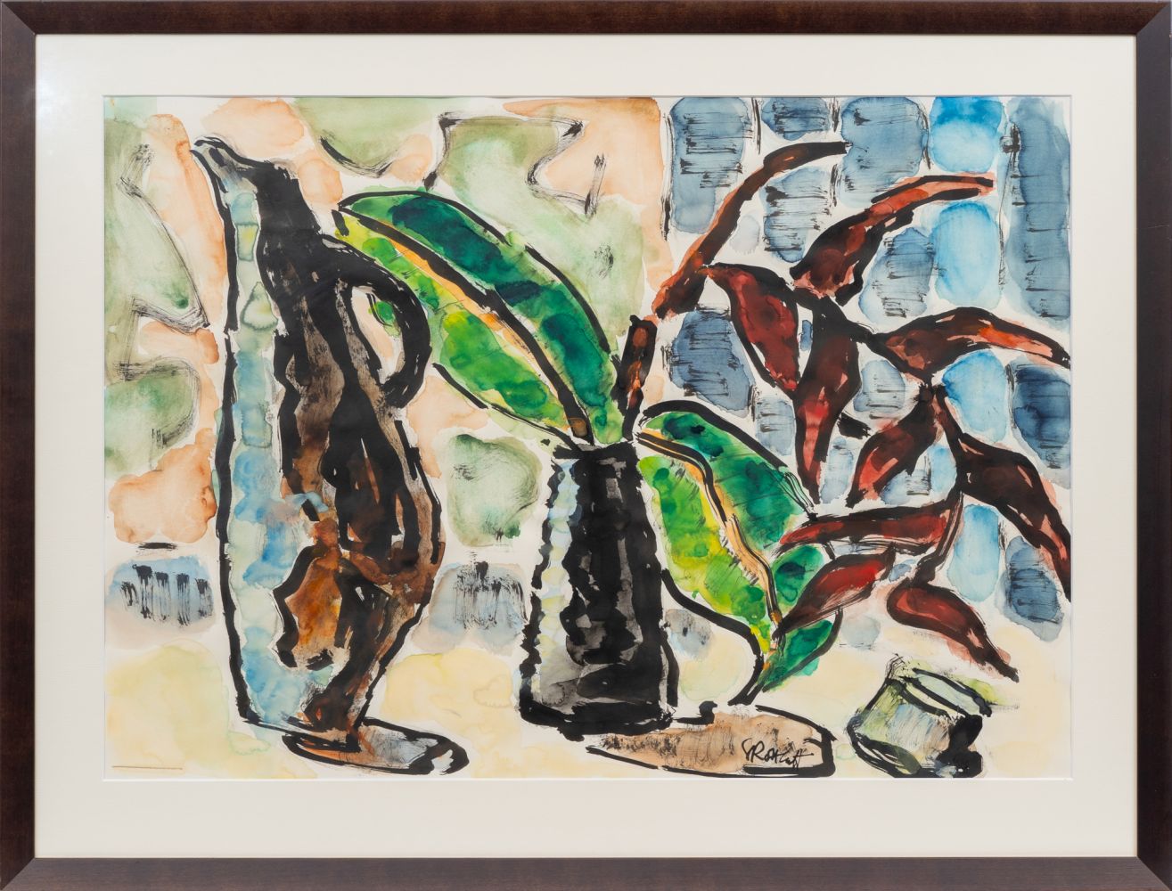 Heliconia and brown jug - image 2