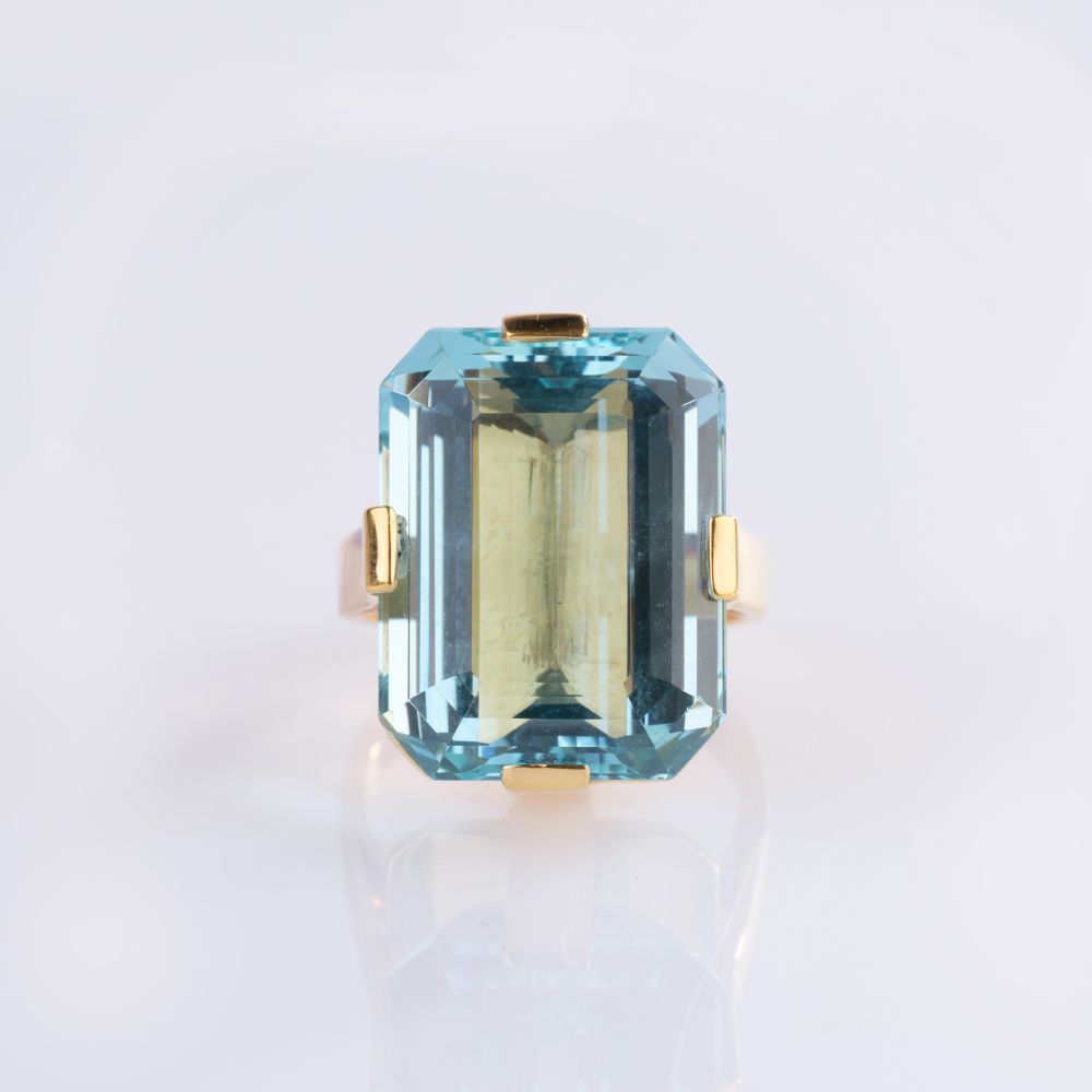 A High-carat Aquamarine Ring