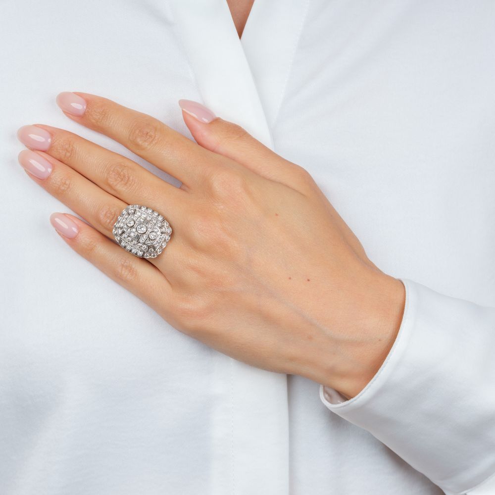 Art-déco Diamond Ring - image 3