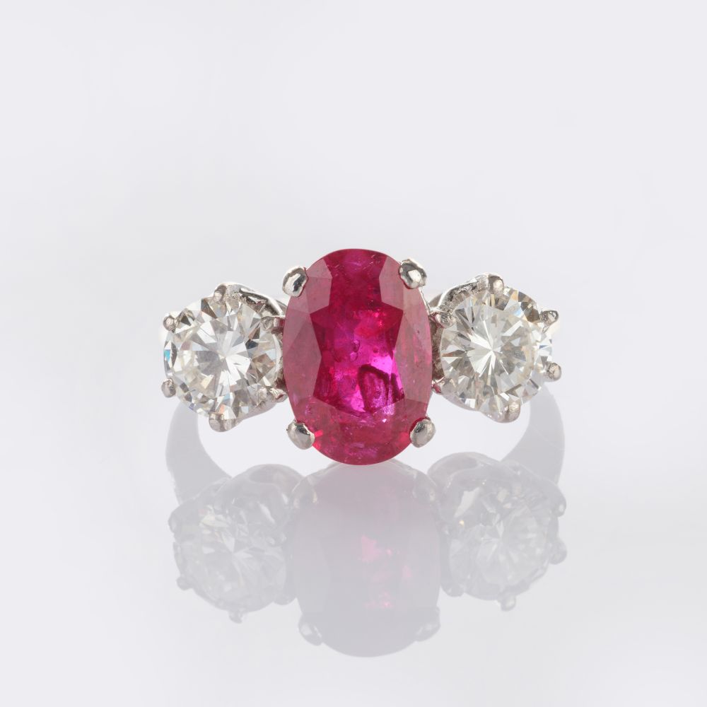 Natural Ruby Diamond Ring