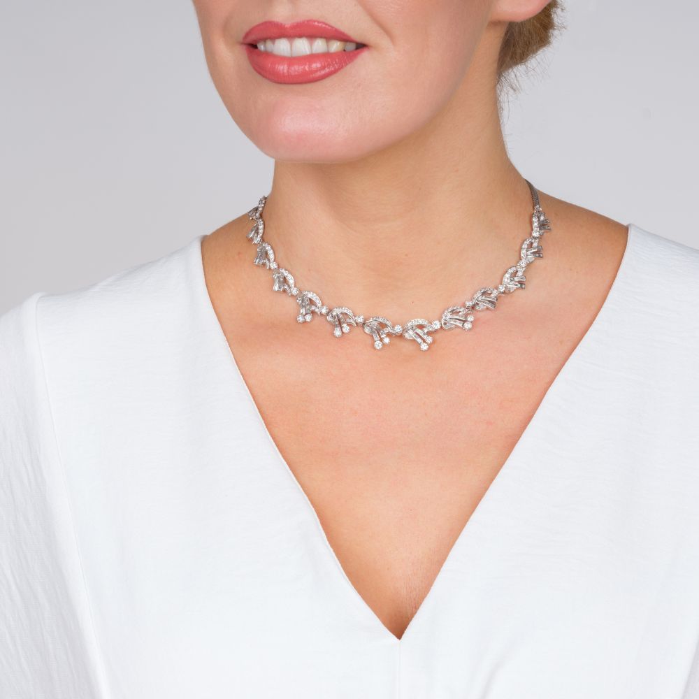 Rare White Diamond Necklace - image 4