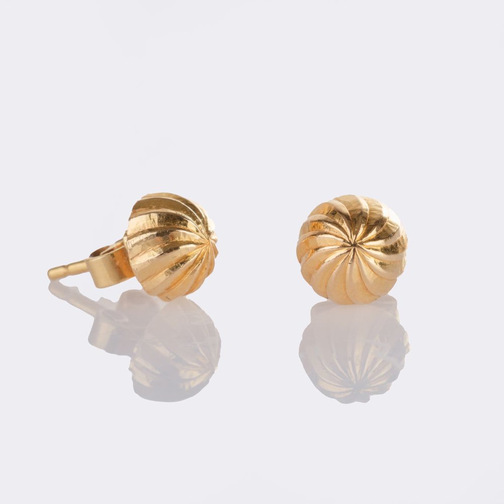 Goldcollier mit Paar Ohrstecker - Bild 3