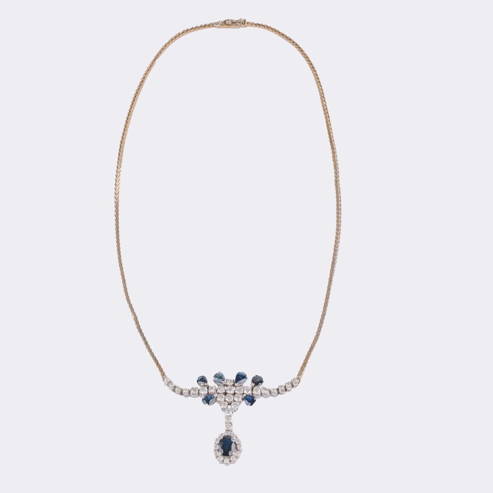 Sapphire-Diamond Necklace - image 2