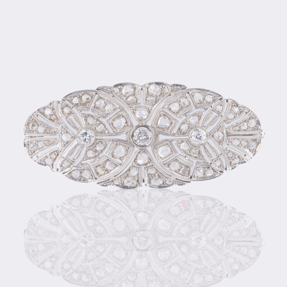 Art-déco Diamond Brooch
