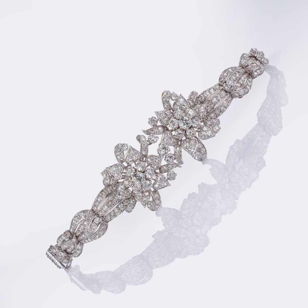 High-Carat Old Cut Diamond Bracelet 'Belle Epoque'