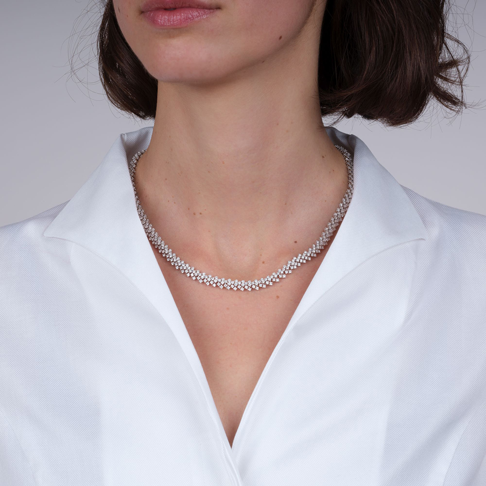 Hochkarätiges Brillant Collier - Bild 3