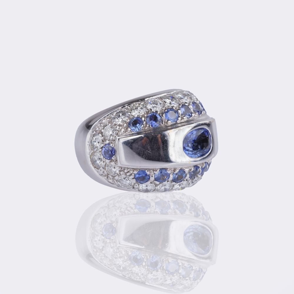 Sapphire-Diamond Bandring - image 2