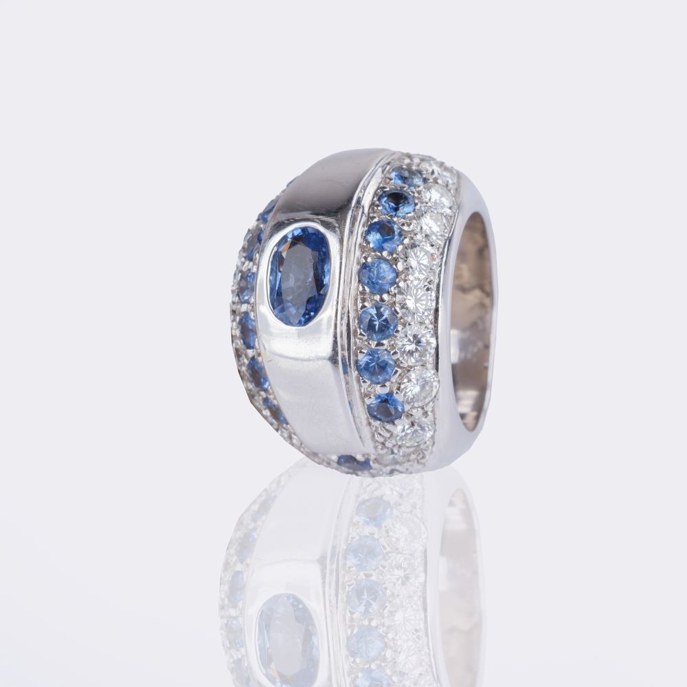 Sapphire-Diamond Bandring - image 3