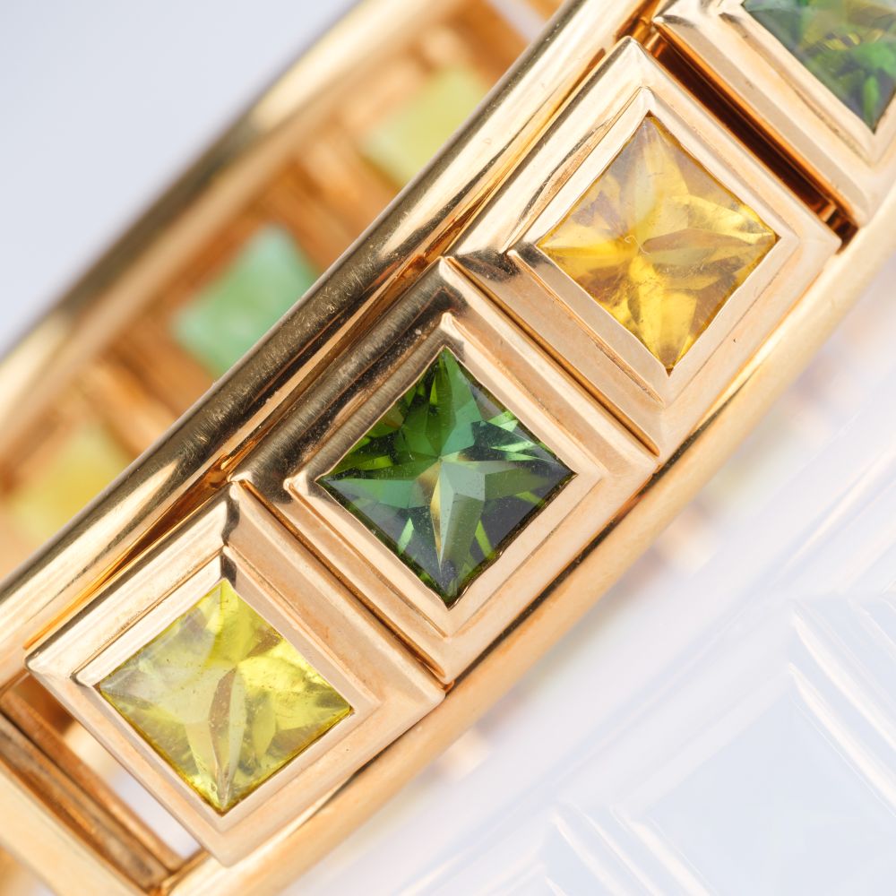 Curriculum Vitae Bangle Bracelet 'Rainforest' with coloured Gemstones - image 3