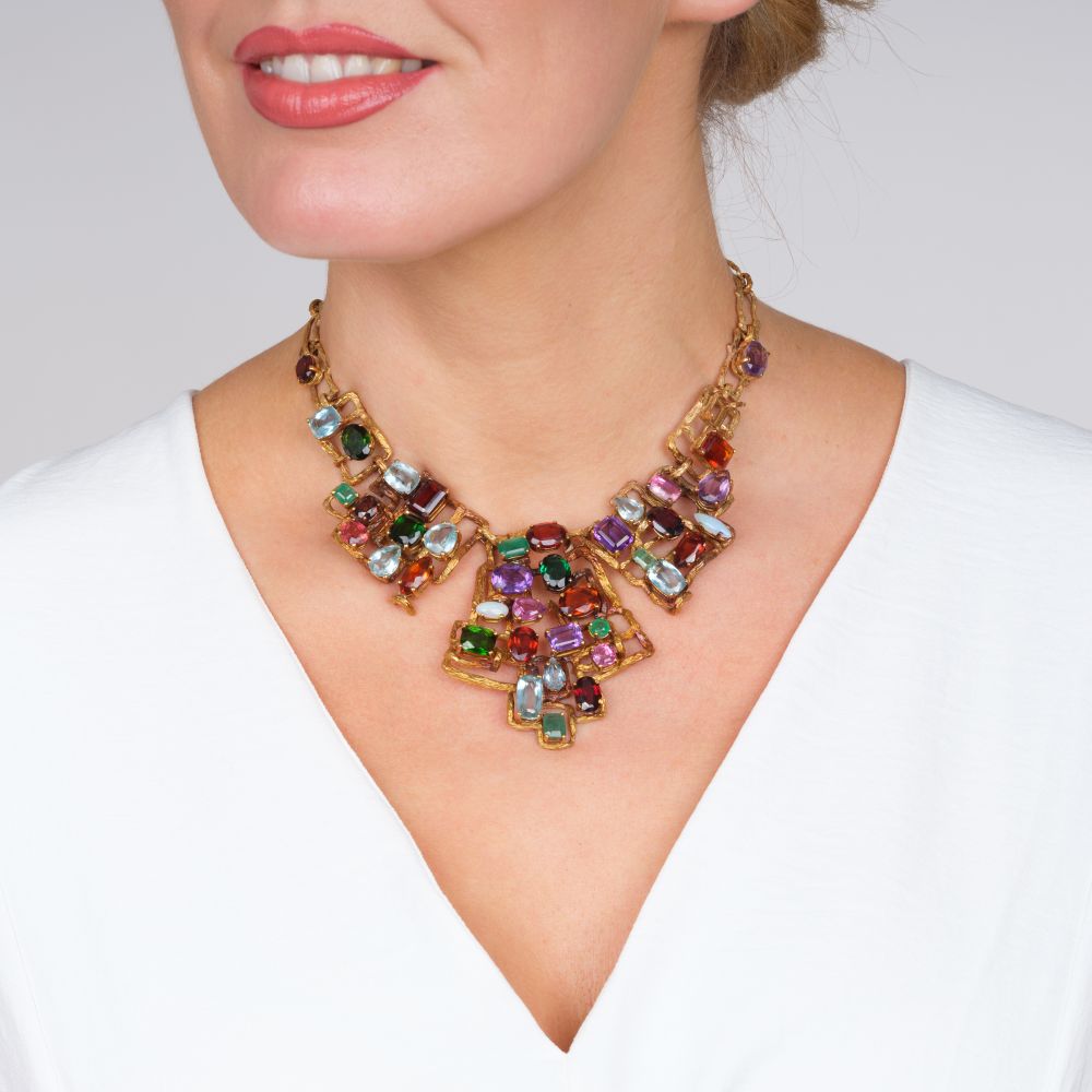 Extraordinary, highcarat Vintage Gemstone Necklace - image 3