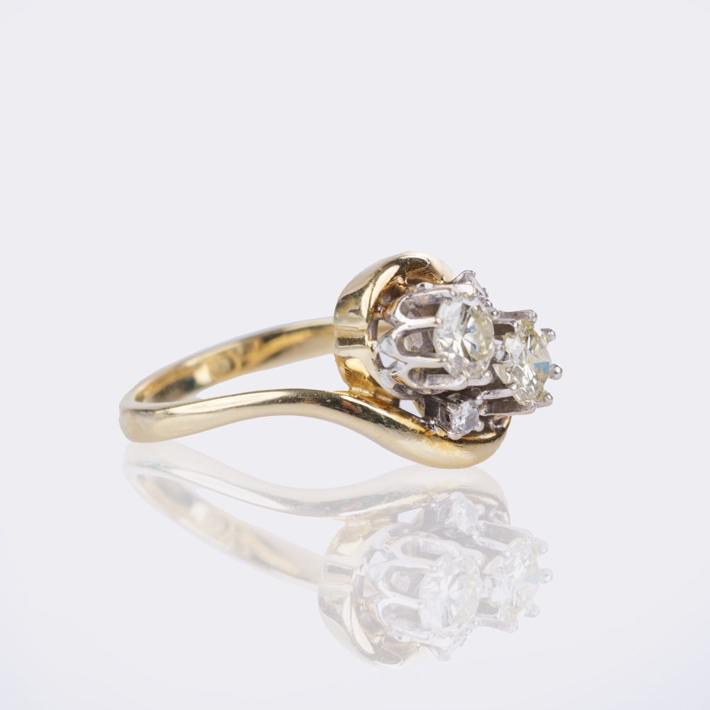 Moi-et-Toi Ring with Diamonds - image 2
