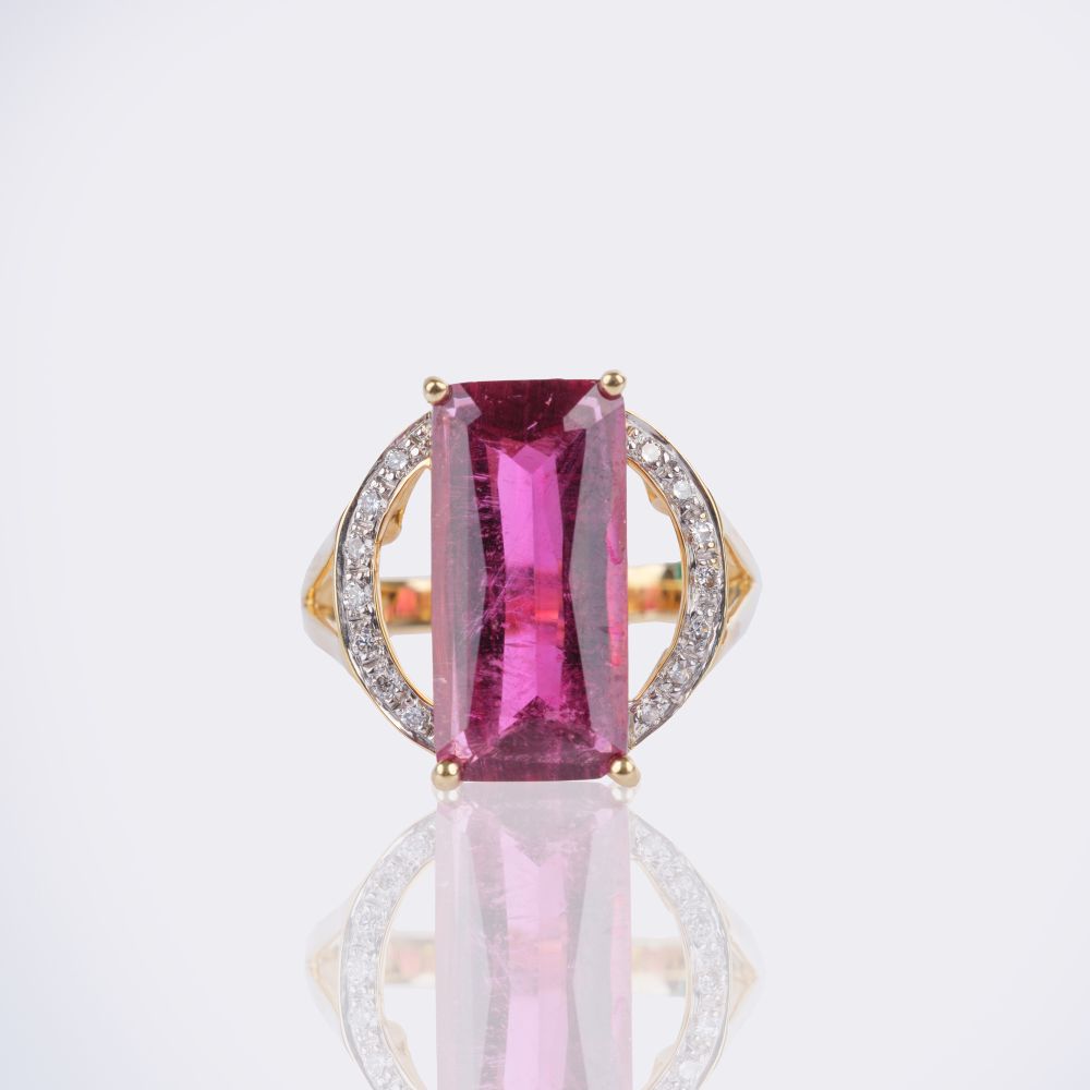Tourmaline Diamond Ring