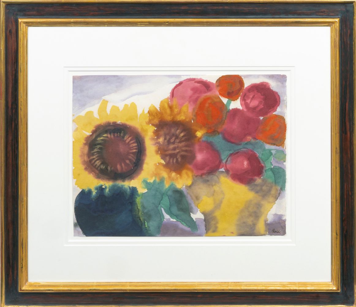 Still life with sunflowers and peonies - image 2