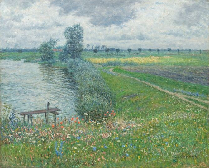 Wiese mit Bachlauf