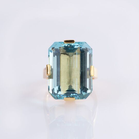 A High-carat Aquamarine Ring