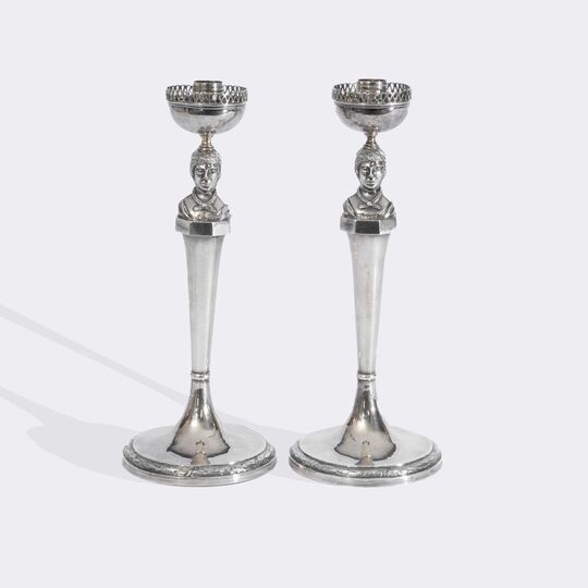 A Pair of Roman Empire Candlesticks