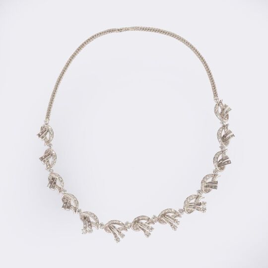 Rare White Diamond Necklace