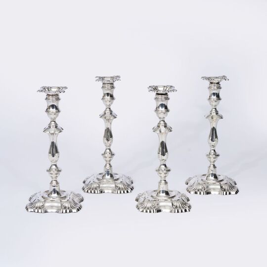 A Set of Four Edwardian Candlesticks