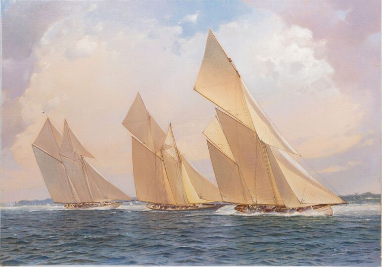 Die Meteor in einer Regatta