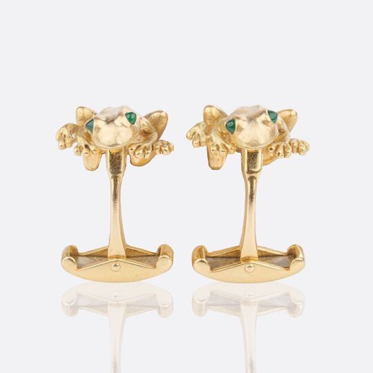Pair Cufflinks 'Frog'