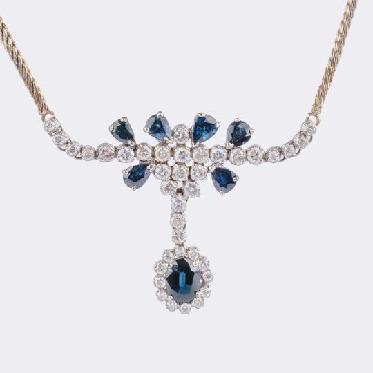 Sapphire-Diamond Necklace