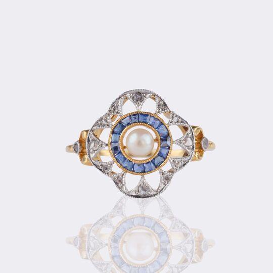 Pearl Diamond Ring