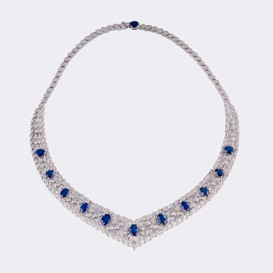High-Carat Gala-Necklace withSapphires and Diamonds