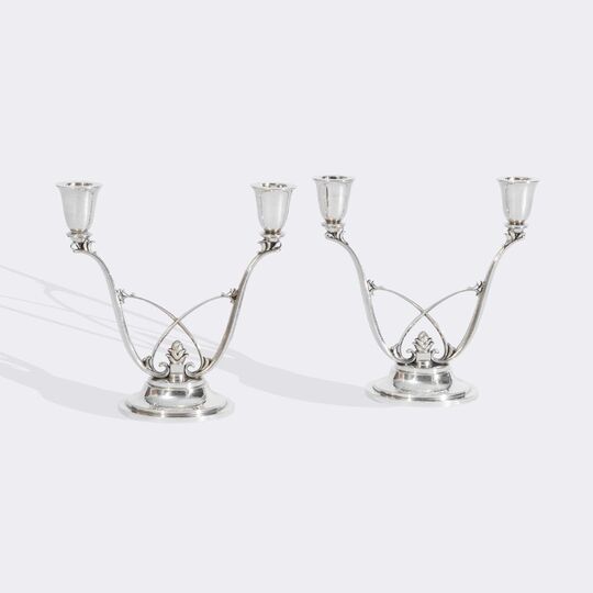 A Pair of Rare Art deco Candelabras No. 619