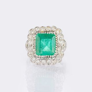 Smaragd Diamant Cocktailring