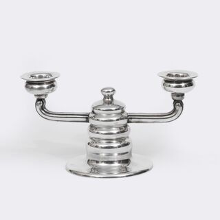 A Modern Two Branch Candelabra
