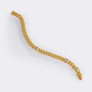 Curb-Chain Bracelet with Rare-White Diamonds