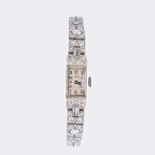Art-déco Ladie's Wristwatch with Diamonds