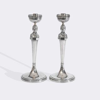 A Pair of Roman Empire Candlesticks
