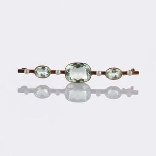 An Art Nouveau Aquamarin Brooch