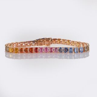 Multicoloured Sapphire Bracelet 'Rainbow'