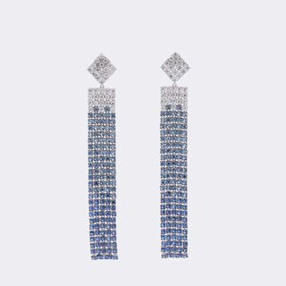 Pair of Sapphire Diamond Earrings