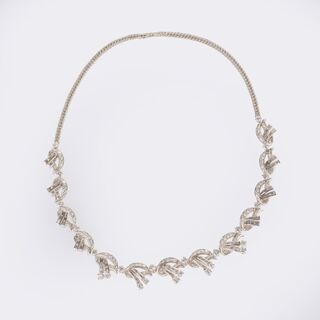 Rare White Diamond Necklace