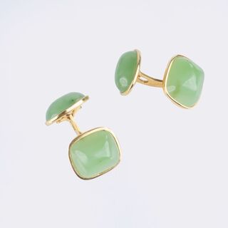 Pair of Nephrite Cufflinks