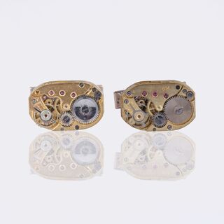 Pair of Cufflinks 'Watch Movement'