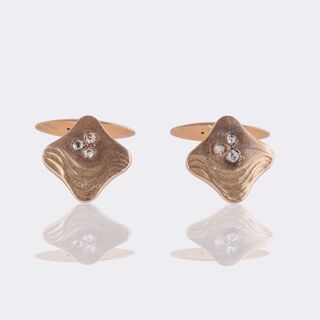 Pair of Art Nouveau Cufflinks with Rose Cut Diamonds