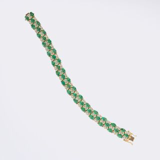 Feines Smaragd Brillant Armband